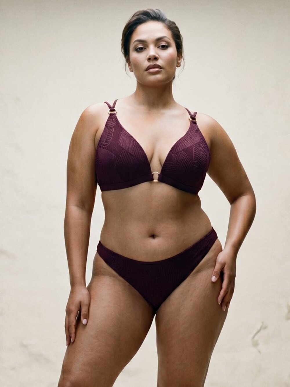 Elegant Burgundy Bikini Set